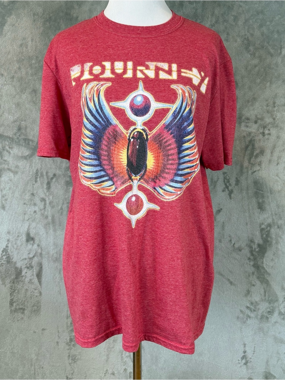 Journey 80s Scarab Wing Red Band Collectible Tee M